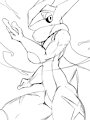 Side B Greninja Sketch by Winick-Lim