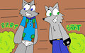 Father and Son fart contest by PizzaWolf