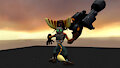 Ratchet & Clank 2002 poster remake by MaeMorgan