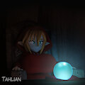 Pondering the Orb by Tahlian
