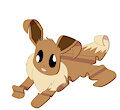 Flat eevee by Pikacshu