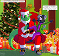 Fiona meets Santa Lizard