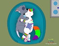 Such an Adorable Hug in a Diaper