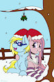 Two Cuties Under the Mistletoe by DaMagics