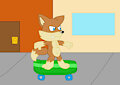 Astraligor Skateboarding Naked