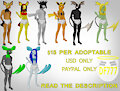 DF777's Customizeable Pokesona Adoptables!