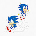 Sonic The Hedgehog Doodles Colored