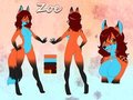 Zoe's Ref Sheet- By SpazzyKoneko by CorruptedWaffles