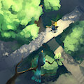 Inside the deep forest dungeon