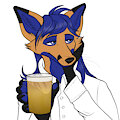 Relaxing with a beer