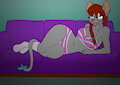 Annah Squeaks on couch by Joykill