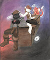 [Old Art] Calming the Black Cat, by Minzoku