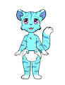 Aqua the blue tiger cub.