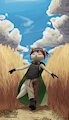 Walking through a field by MiloArt