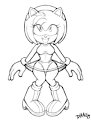 Amy Rose Sym Sketch by Diraulus