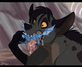 Hida gets nommed by Shenzi by Ifus