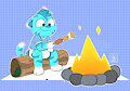 Aqua's campfire roast.