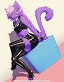 Purple Cat in Latex by Saucy