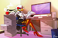 A day in the office (color)