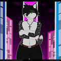 [COMMISSION] - Neon city by YarpiLacertae