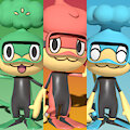 [3D] Elemental SCUBA Monkeys v2