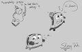 Toaster and Lampy Sketch by StrayOpossum