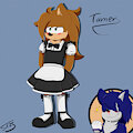 All my Ocs in a maid dress