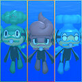 [3D] Elemental SCUBA Monkeys swimming underwater 2