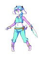Eilynn standing by Shinlalala