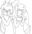 roro and rori wanna do art trades! by RoriRabbiargonro