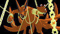 Kurama, chained up