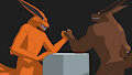 Arm wrestle with yourself by Jarfox