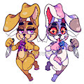 Vanny&Glitchtrap by mcpippypants