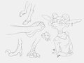Feet Sketches and Ram Boi by The2ofArts