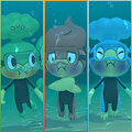 [3D] Elemental SCUBA Monkeys' breathholding session by kuby64