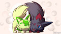 Sprigatito and Zorua