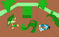 Animator Igor and Astraligor Solving an Grass Puzzle