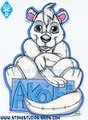 Akahi Otter Pooltoy Badge Commish
