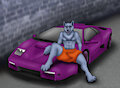 Wolf car pinup