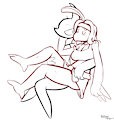 (Doodle) Shadowy embrace