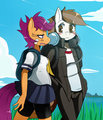 MLP:Scootaloo and Pipsqueak by sssonic2