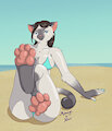 Miezi at the beach by MenageANoir