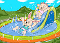 Pool Time in the Forest (by Linkina)
