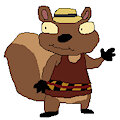 Twitchy Squirrel by SandyCheeksandKennyCat