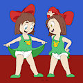 *commission* Meg and Amy Lizton Show off Their Diapers by Kilo60
