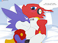 [Commission] Shoutmon & Gumdramon by WinickLim