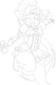 Pretty Magic Princess Vamp Sketch