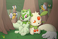 (commission) - leaf friends 💚!