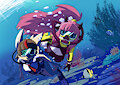 Fio and Andrea Scuba diving
