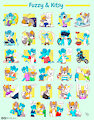 Fuzzy and Kitsy Stickers